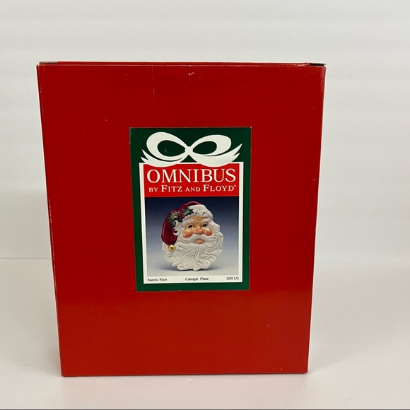 NIB Fitz & Floyd Christmas Santa Face Plate - Picture 2 of 9